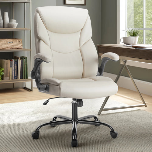 Executive Ergonomic Office Chair - Heavy Duty PU Leather Desk Chair