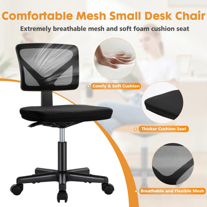 Ergo-Compact - Armless Mesh Office Chair with Lumbar Support
