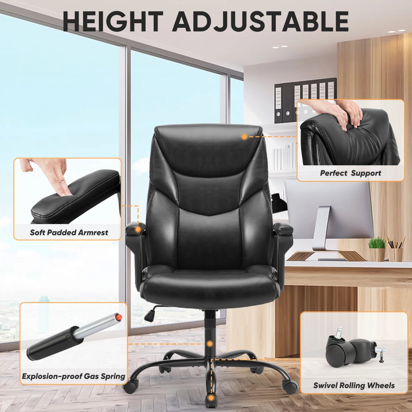 Apex - Ergonomic PU Leather Gaming & Office Chair