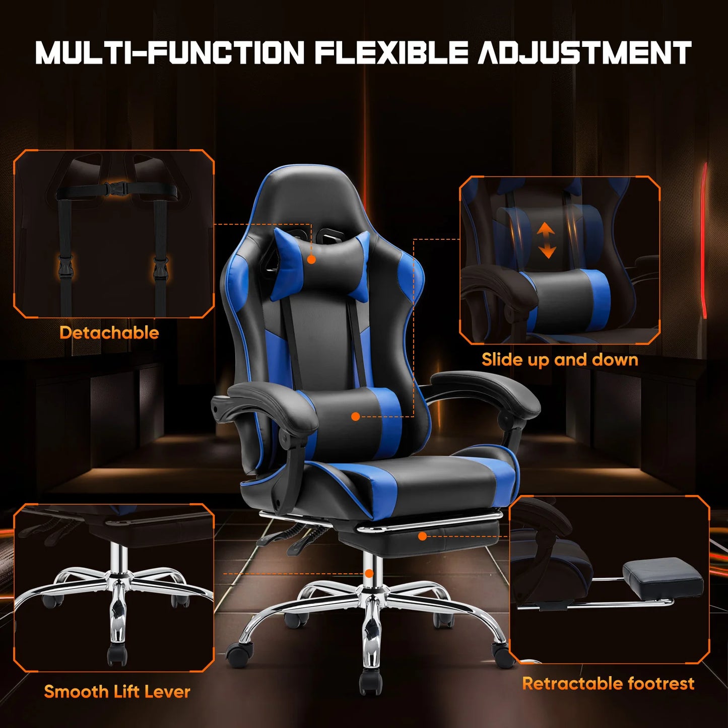 Ergonomic Racing Series - High-Back PU Leather Gaming Chair